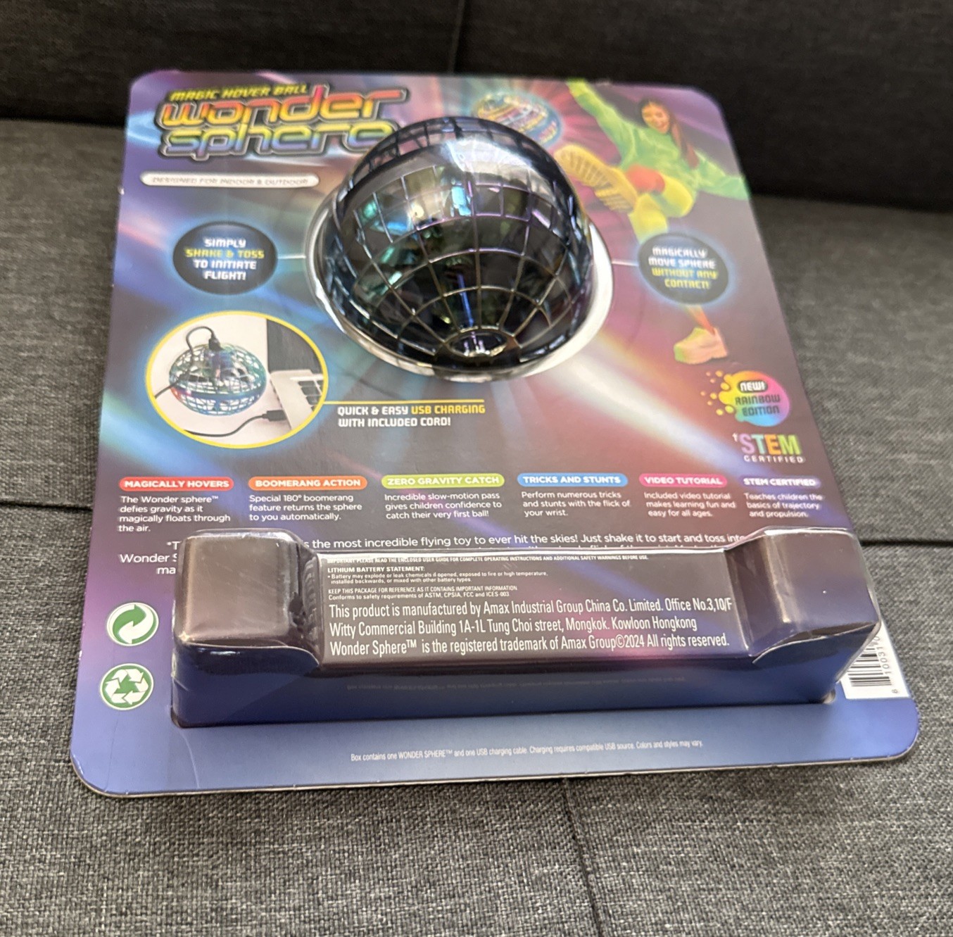 Wonder Sphere Magic Hover Ball, Rainbow Edition New