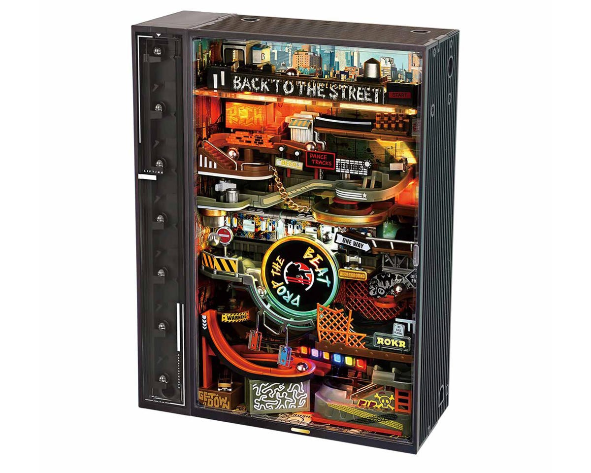 Robotime Hip-Hop Street with Automatic Ascent Mechanical 3D Marble Run Set