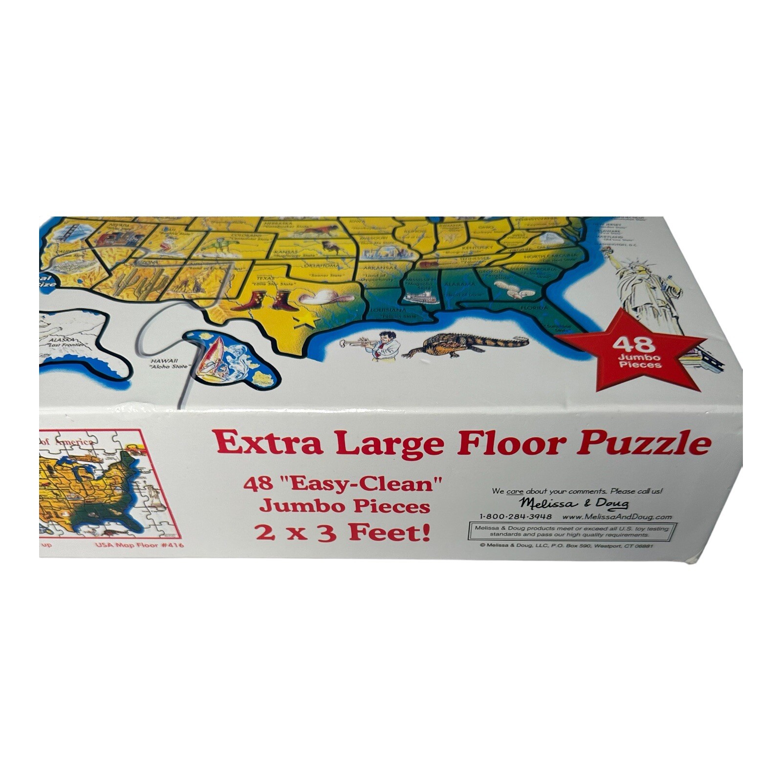 Melissa & Doug Floor Puzzle United States of America 2 x 3 feet 48 Jumbo Pieces