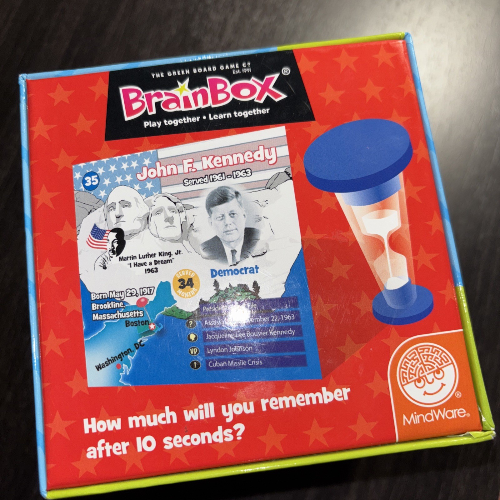 MindWare BrainBox – U.S. Presidents Brain Challenge Game – ages 8+