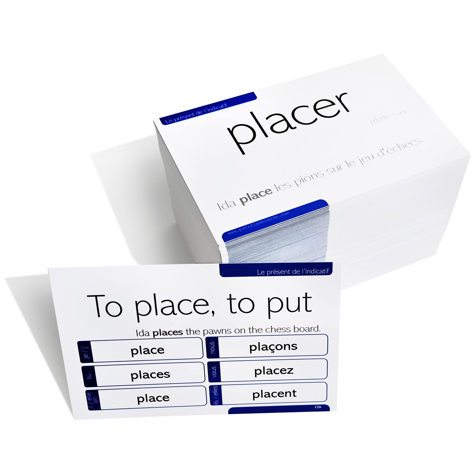 200 French Verb Conjugation Present Tense Flash Cards – Full Examples in Both…
