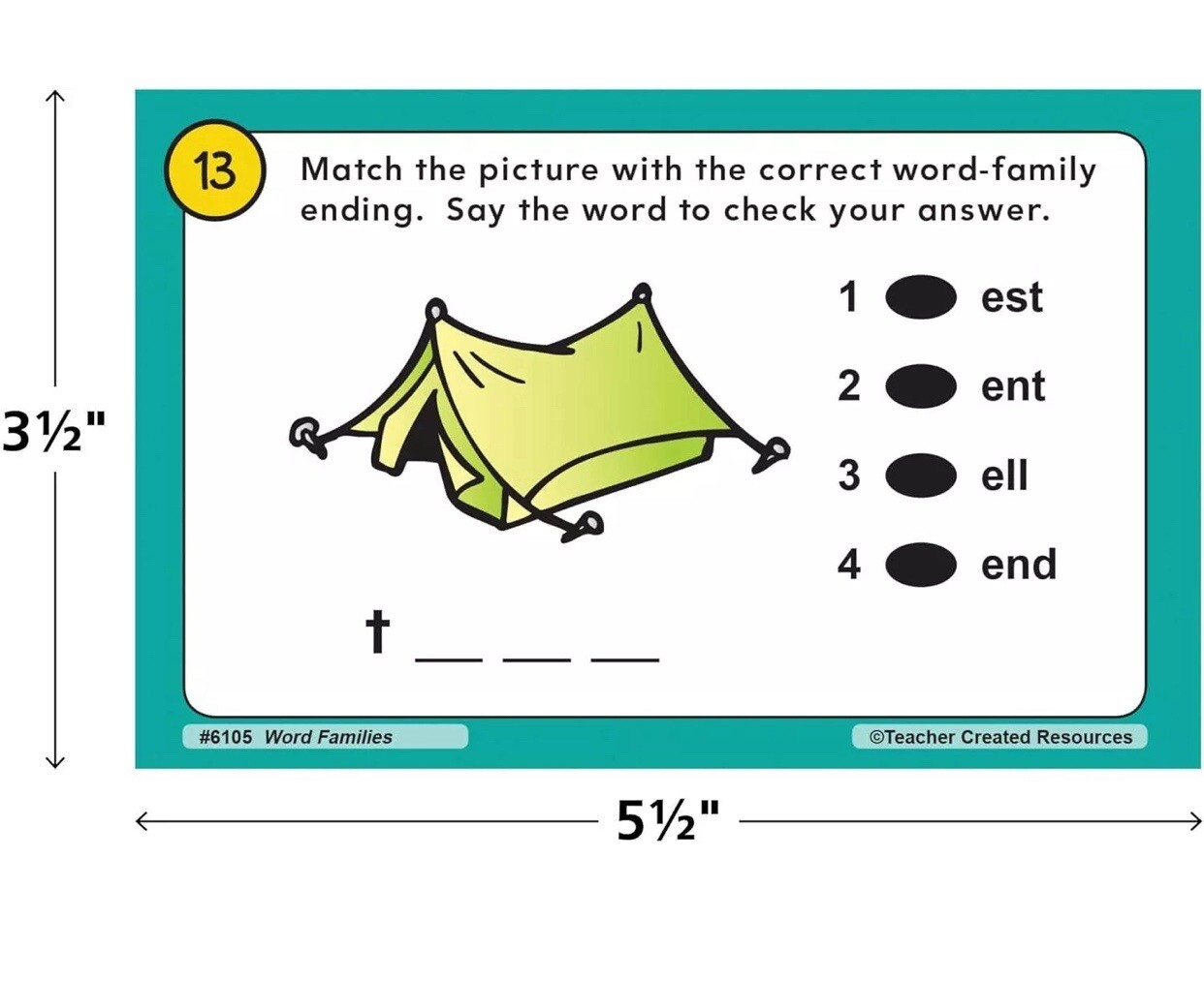 Teacher Created Resources Resources Power Pen Learning Cards: Short Vowels for