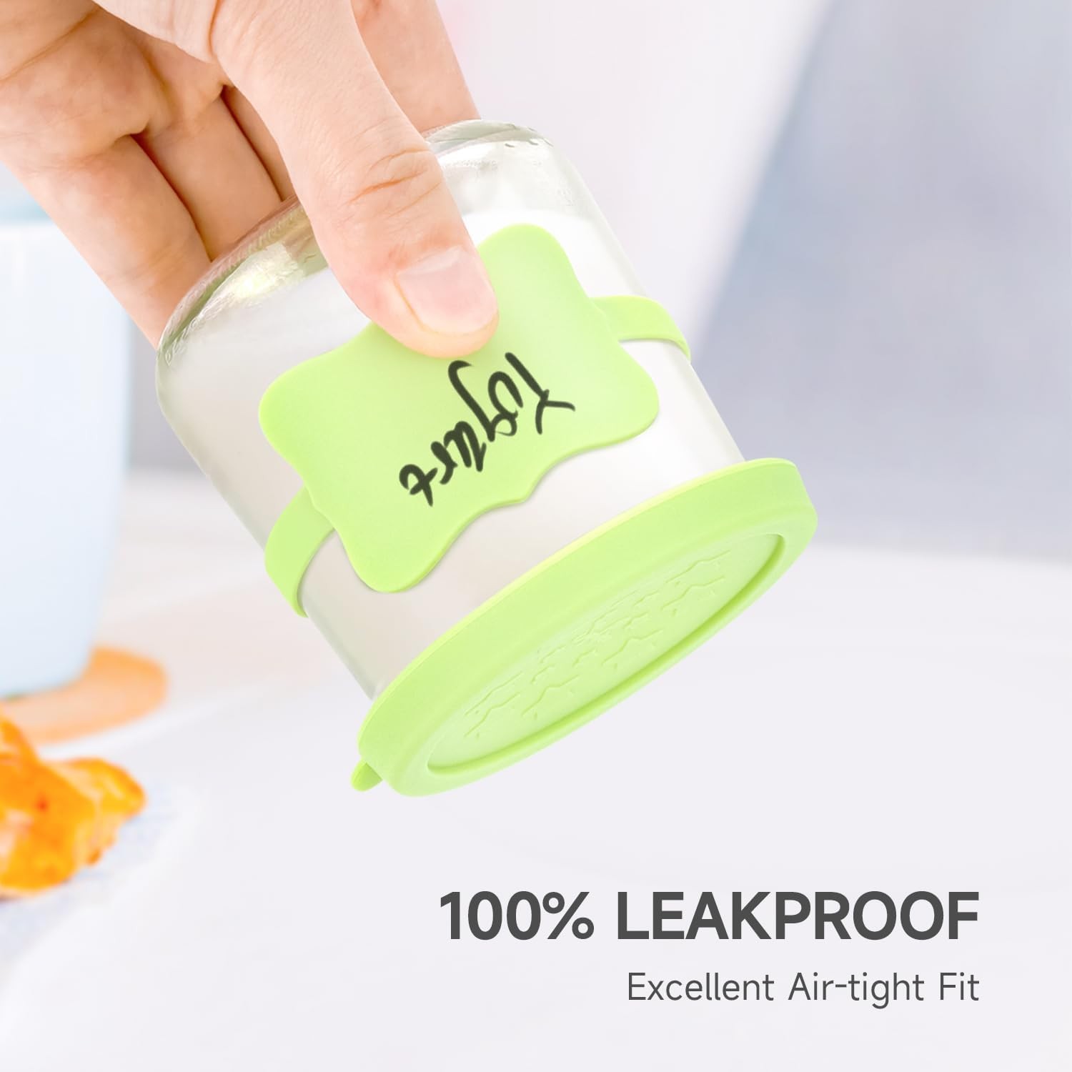 Oui Yogurt Jar Lids Silicone 12 Pack Leak Proof Covers Fit For 5oz Oui Glass Jar