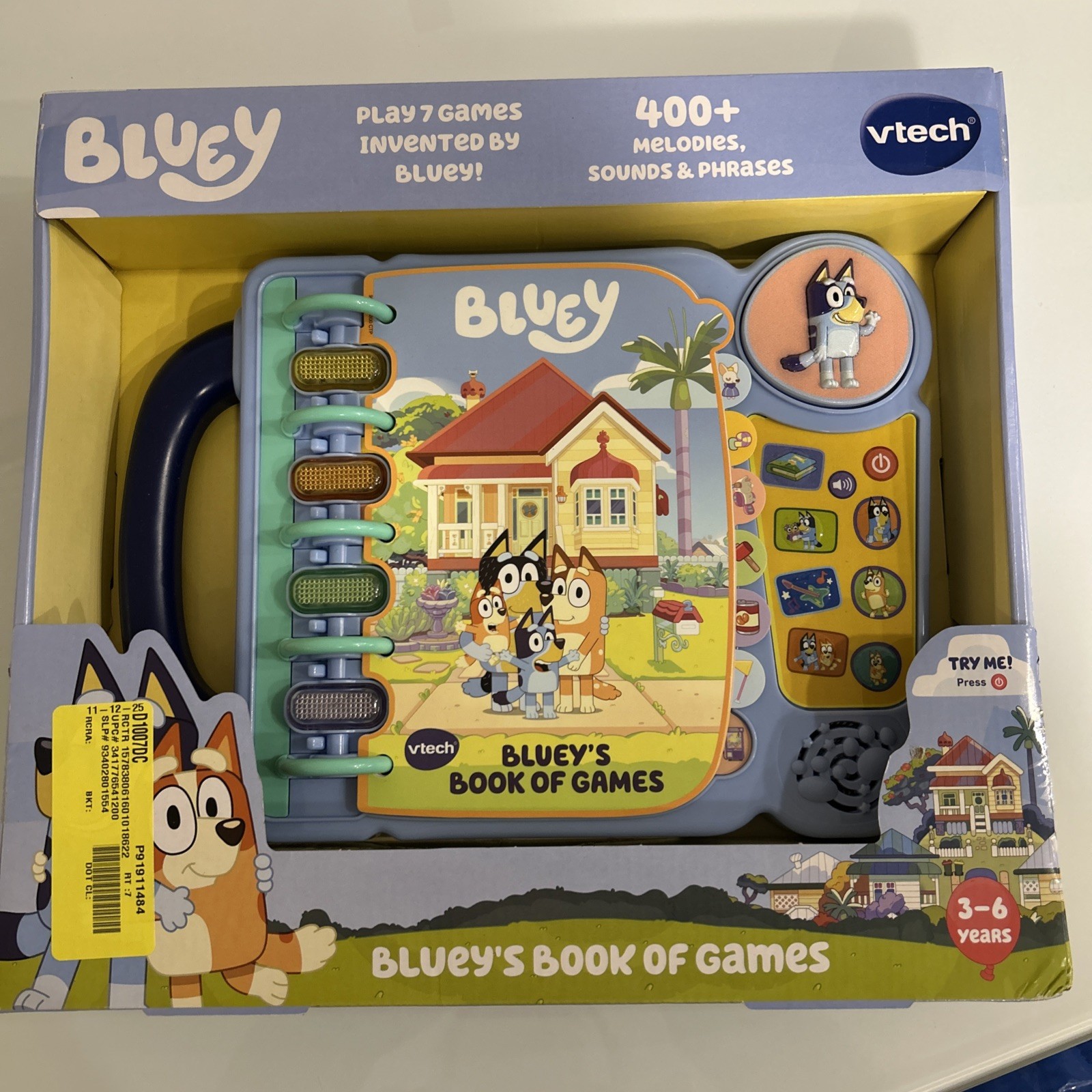 NEW! VTech Bluey’s Book of Games Interactive Pretend-Play Book for Preschoolers