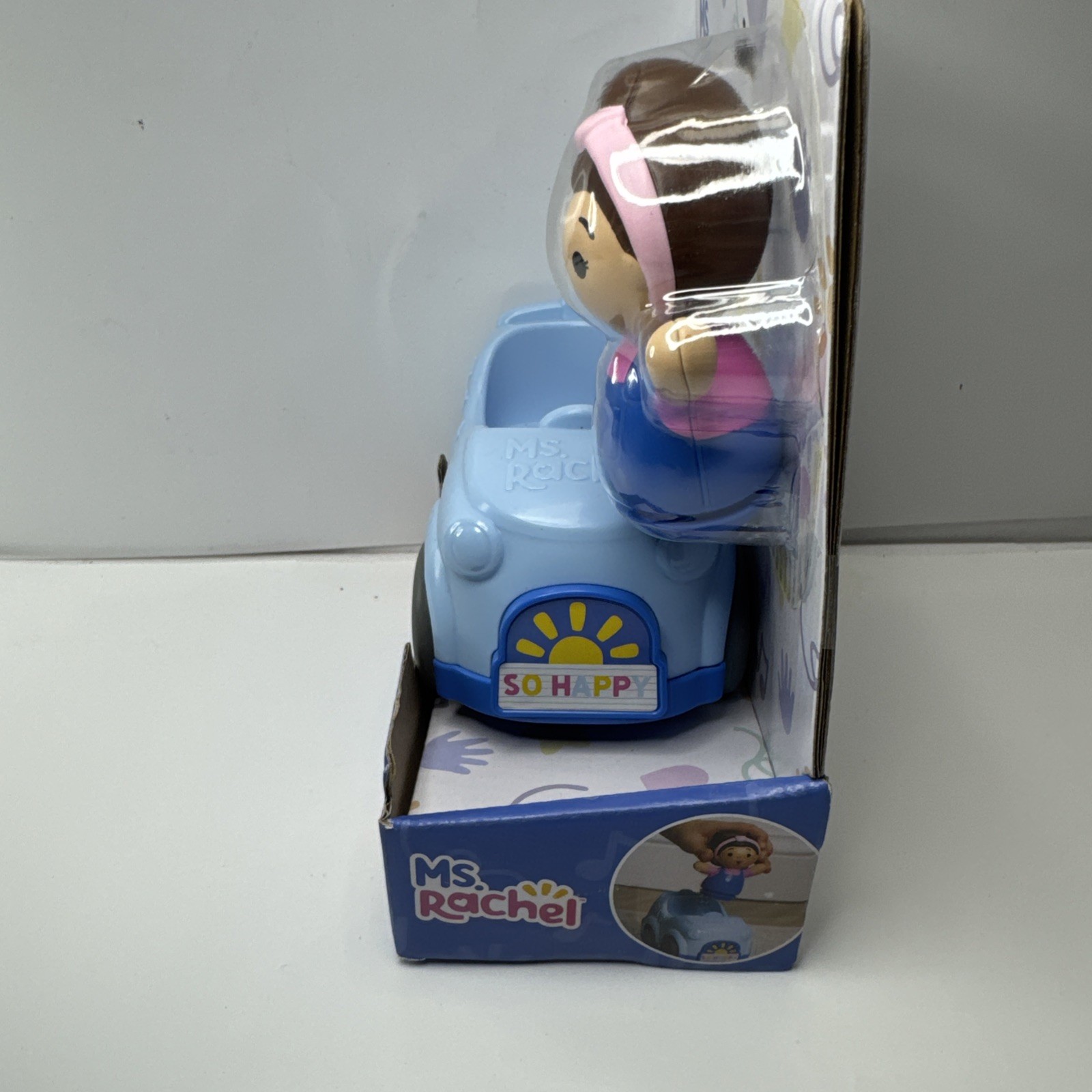Ms. Rachel 1-2-3 Roll! Vehicle with Click-in Figure Pull Back &Go Learn & Grow
