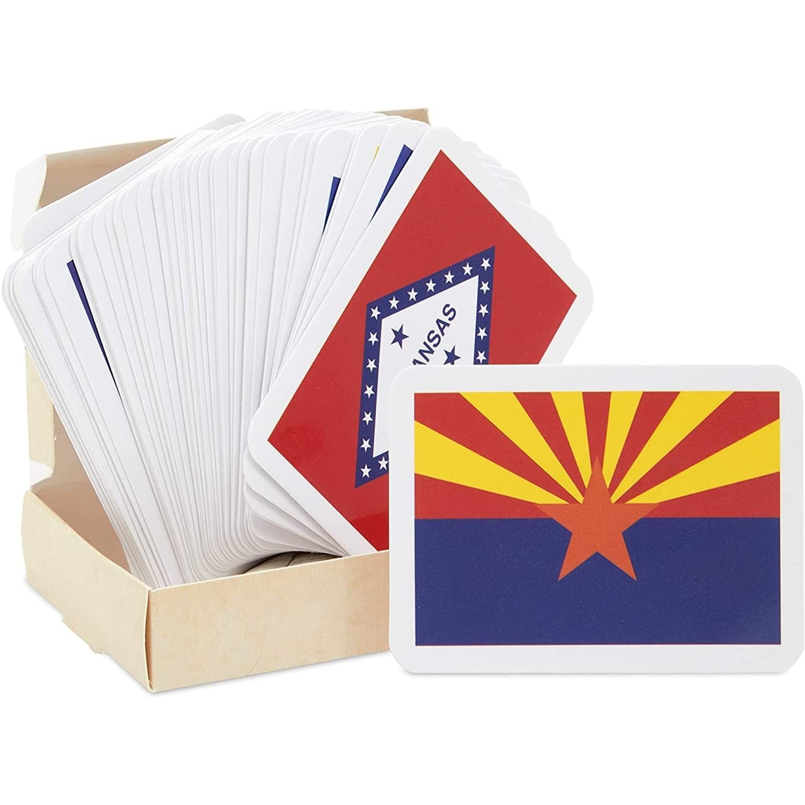 50 US States and Capitals Flash Cards for Kids (2.5 X 3.5 In)