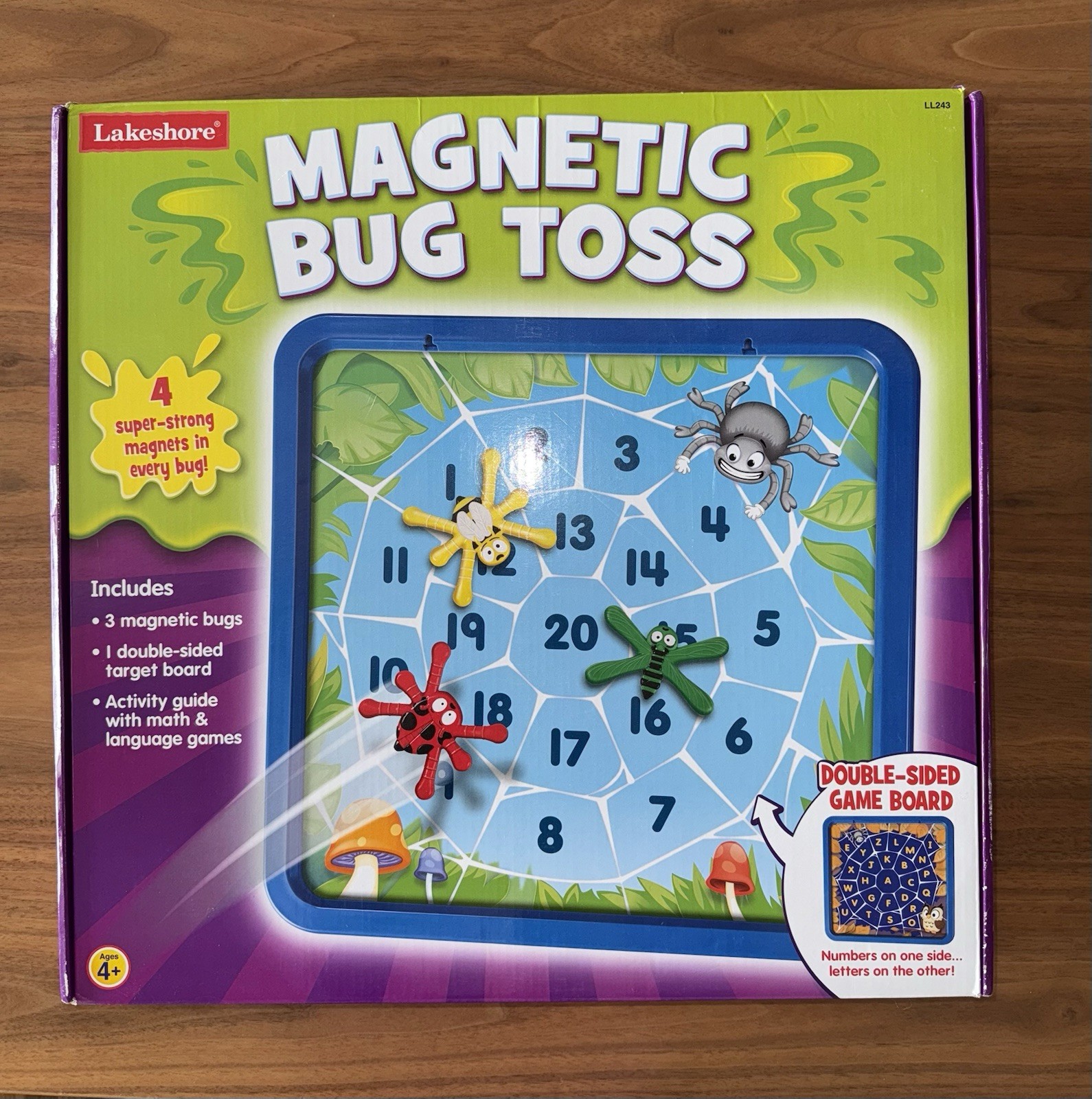 Lakeshore Magnetic Bug Toss Educational Toy Alphabet Numbers Double Sided $40