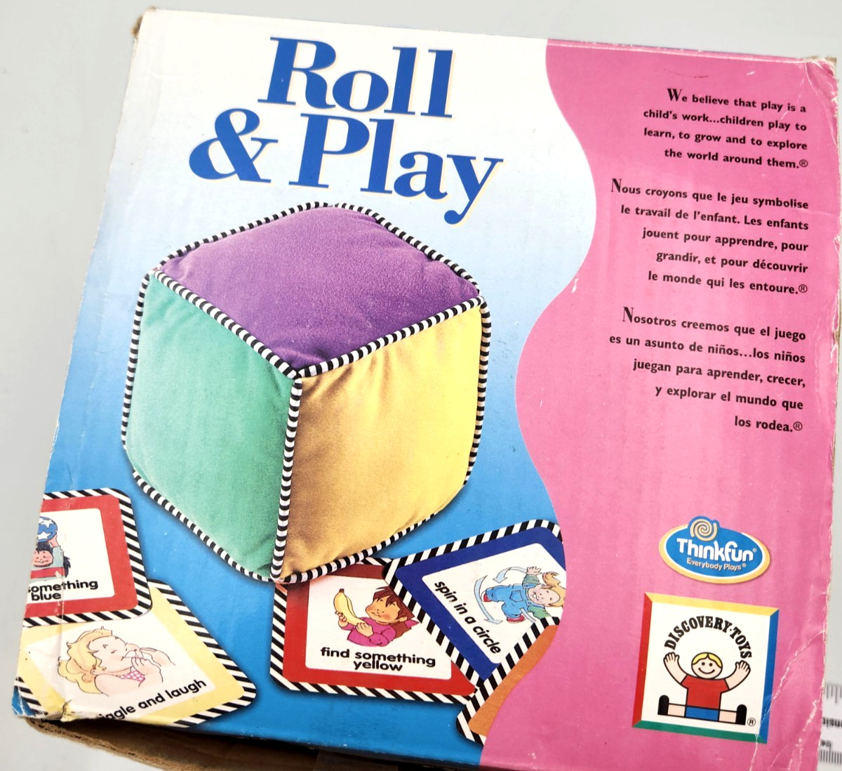 Discovery Toys Roll and Play Activity Cube w/48 Cards 1038 Educational Complete