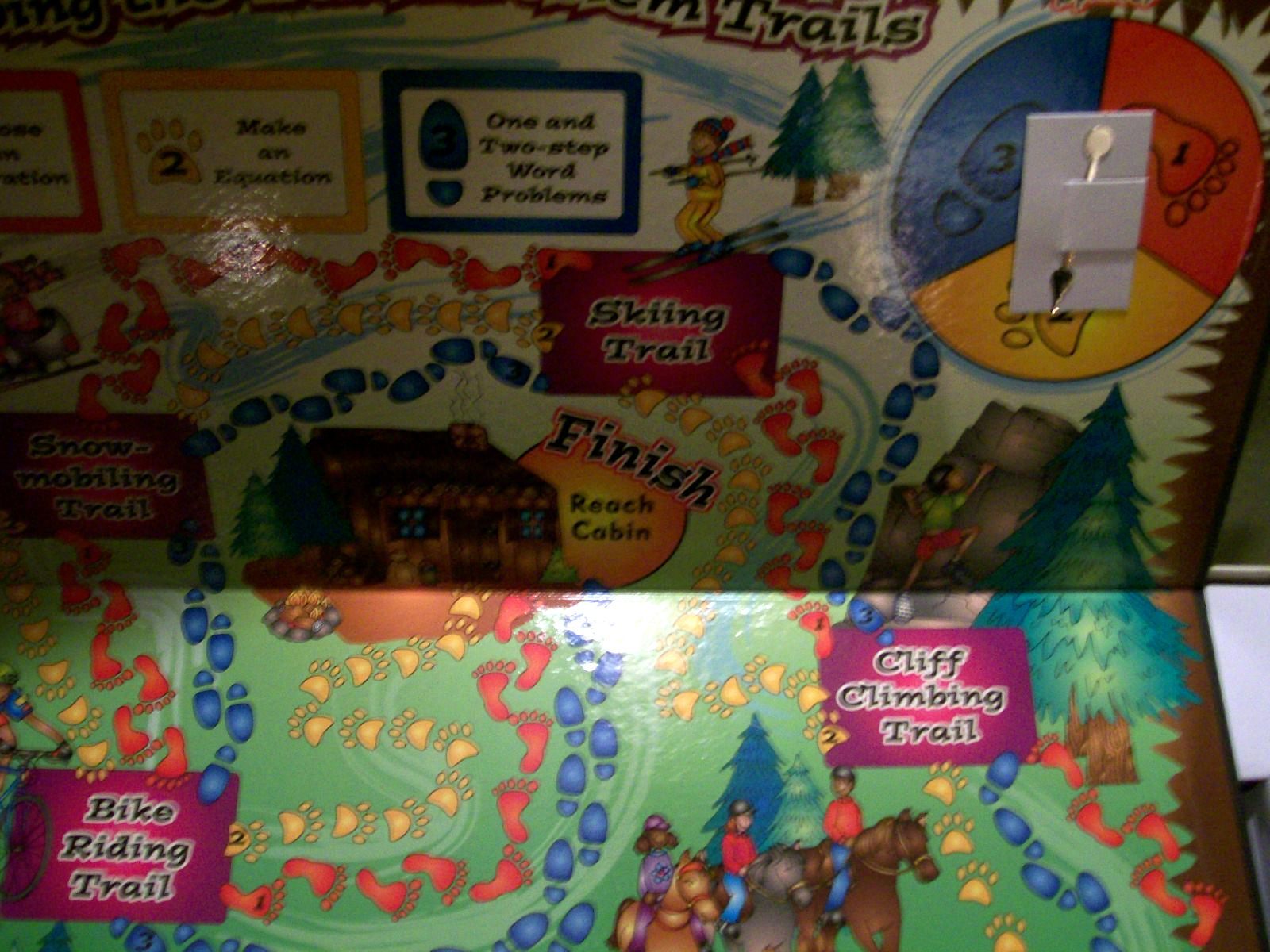 Flip Over Math Climbing the Word Problem Trails Game 2-4 Players Grades 3-5