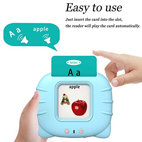 Talking Cards for Toddlers, Speech Therapy Toys 510-blue (New Abc+123+ 3 Songs
