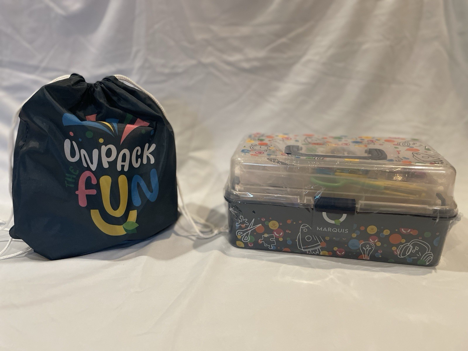 Marquis Educational Toys, 1 Backpack w/ Assorted Games & 1 Full Craft Carry Box