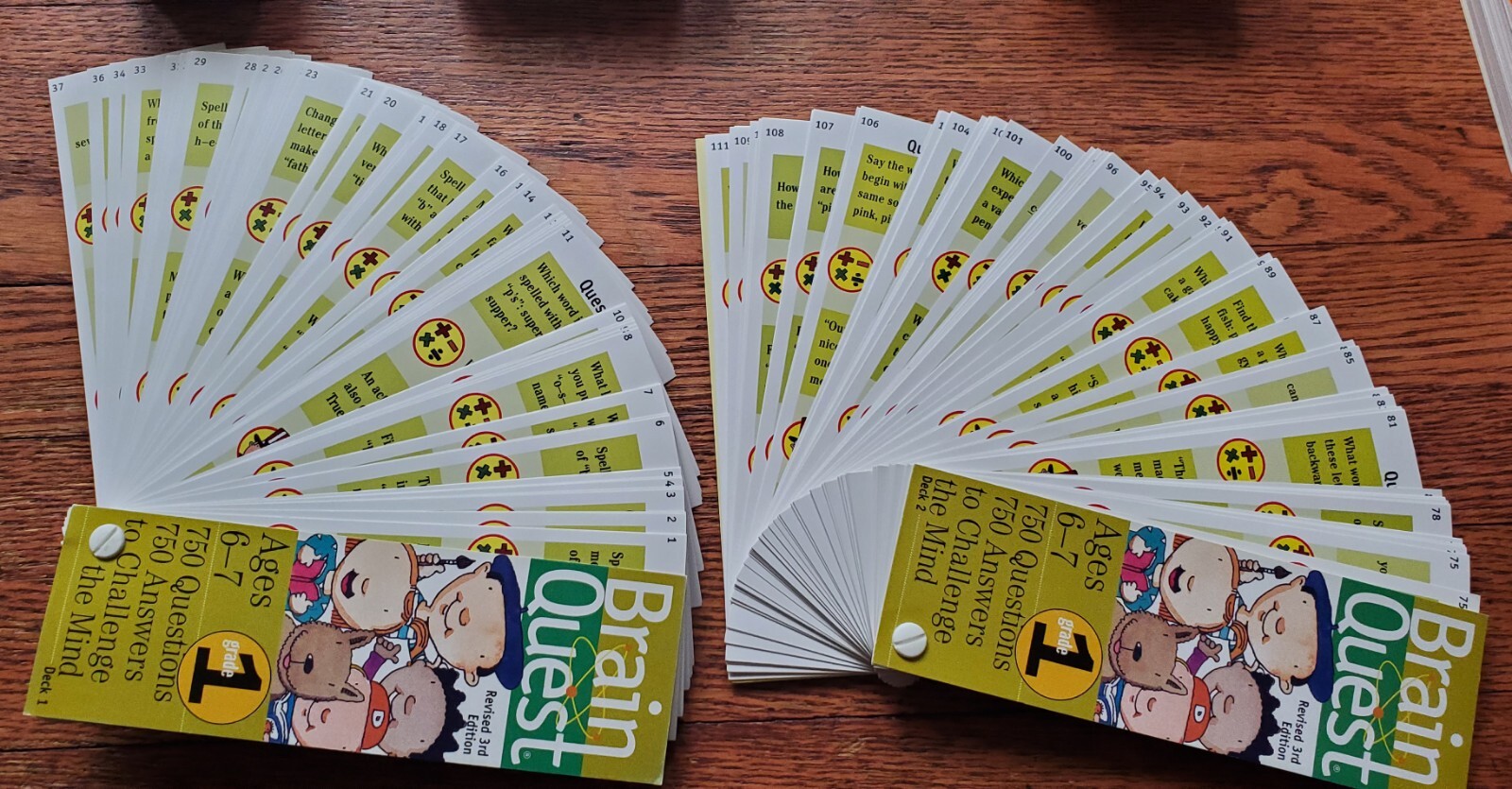 Brain Quest Lot 4-Decks 1st 2nd Grade learning teaching Home School Education
