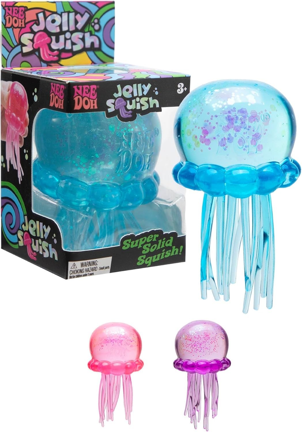 Schylling NeeDoh Jelly Squish Select Color Pink Purple Blue NEW AUTHENTIC