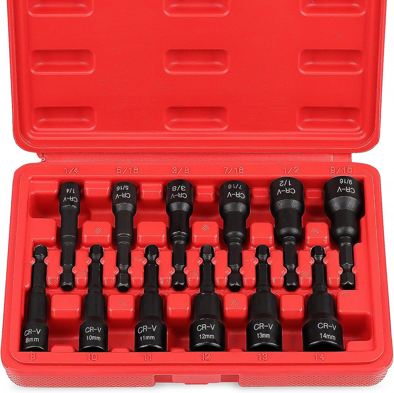 12-Piece Magnetic Nut Driver Set – Premium Impact Power Hex Nut Driver Drill Bit
