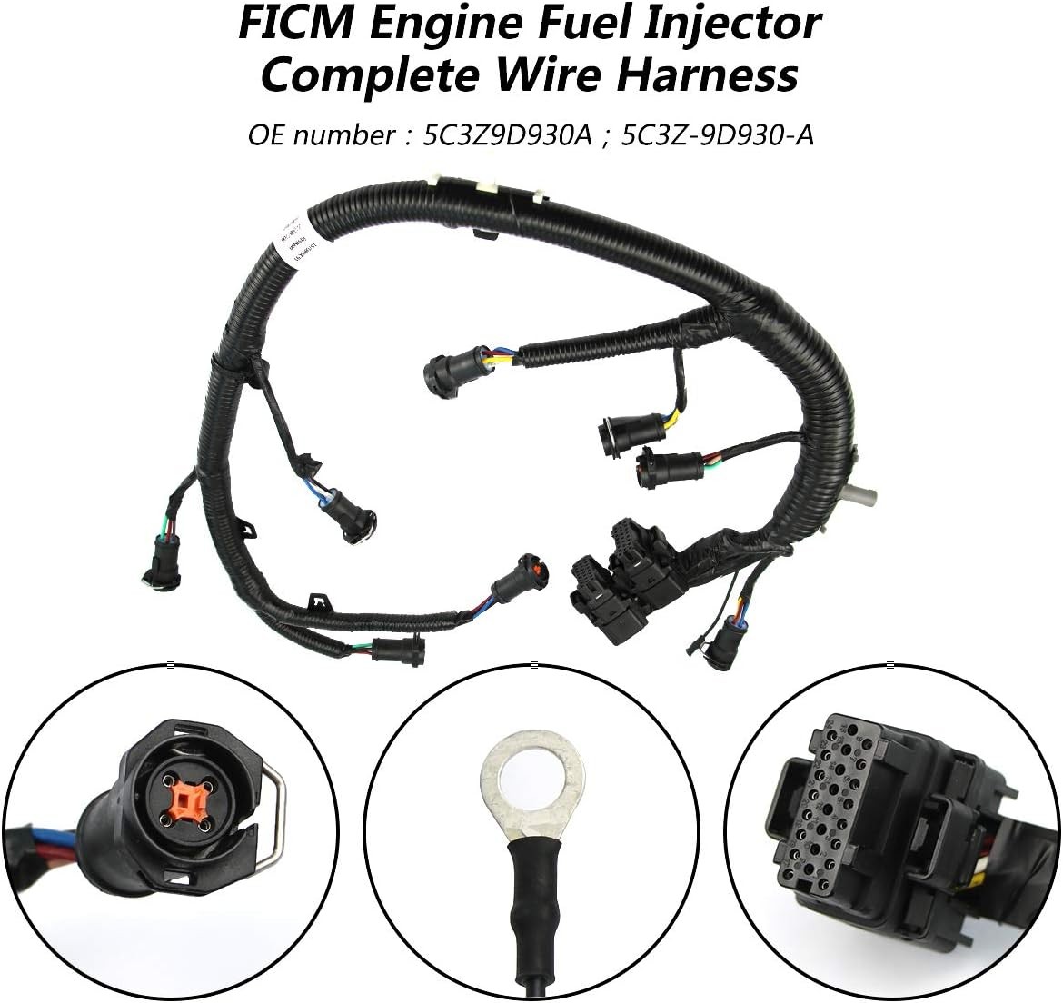 FICM Fuel Injector Harness 5C3Z9D930A Fit 2011-2014 F150 Super Duty Lariat
