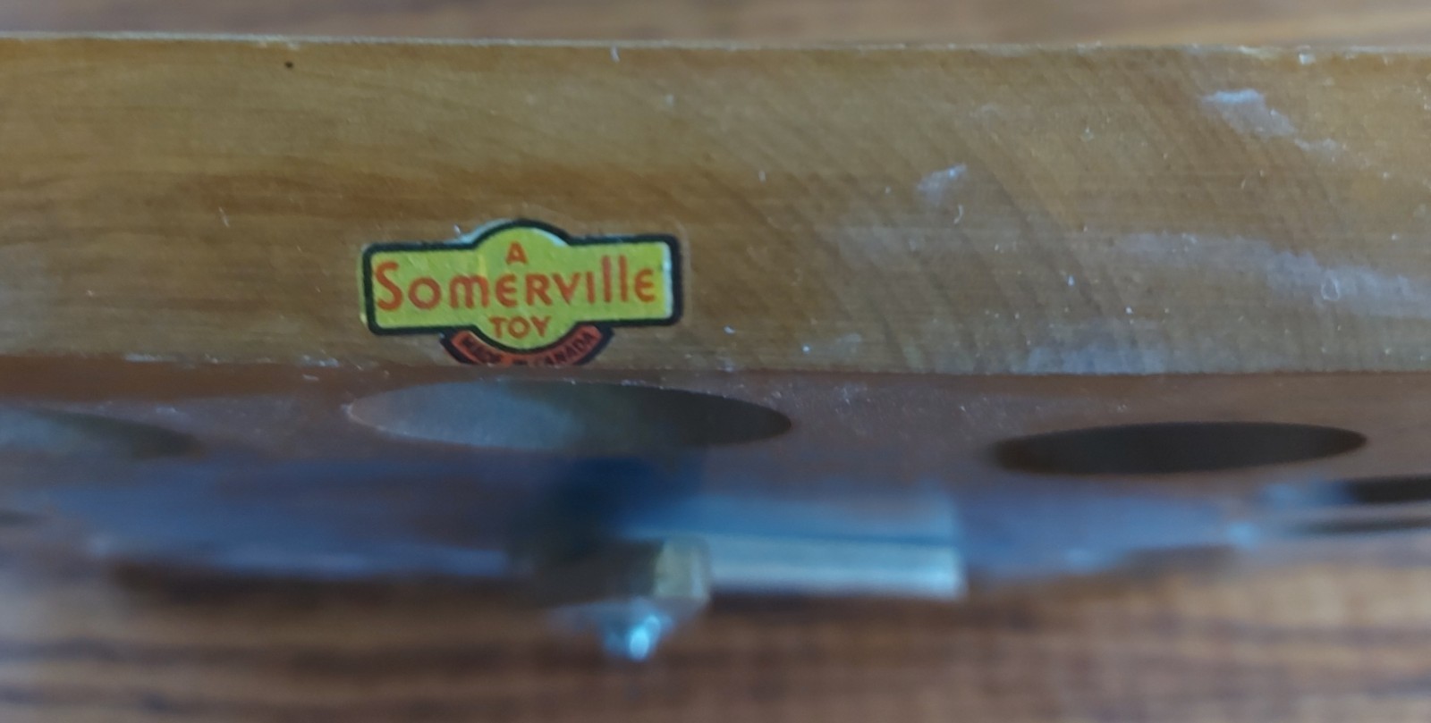 VINTAGE (1950’S/60’S?) ALL WOOD SOMERVILLE KIDS CLOCK & TIME TEACHING TOY