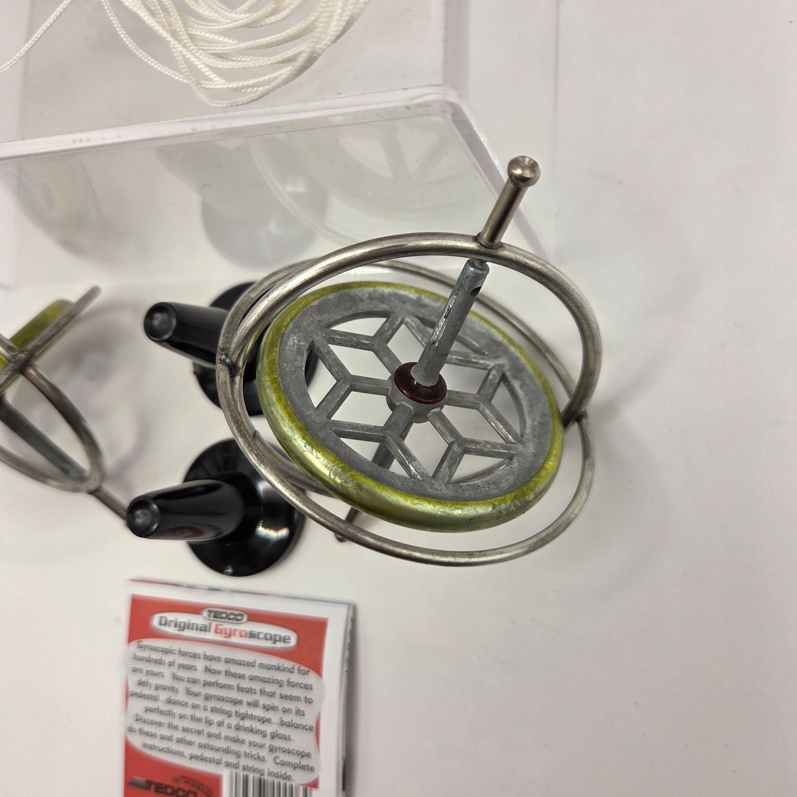 NEW Set of 2 Classic Vintage Twin Gyroscope Toys Tedco Original w/ Instructions