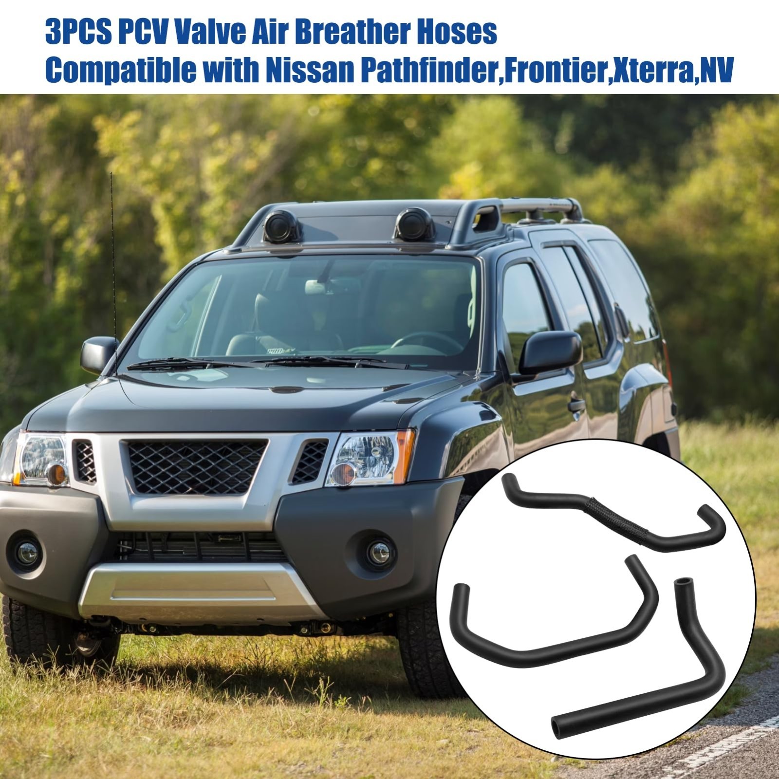 3PCS Breather Hoses for Nissan Pathfinder, Frontier, Xterra, NV 4.0L PCV Valve