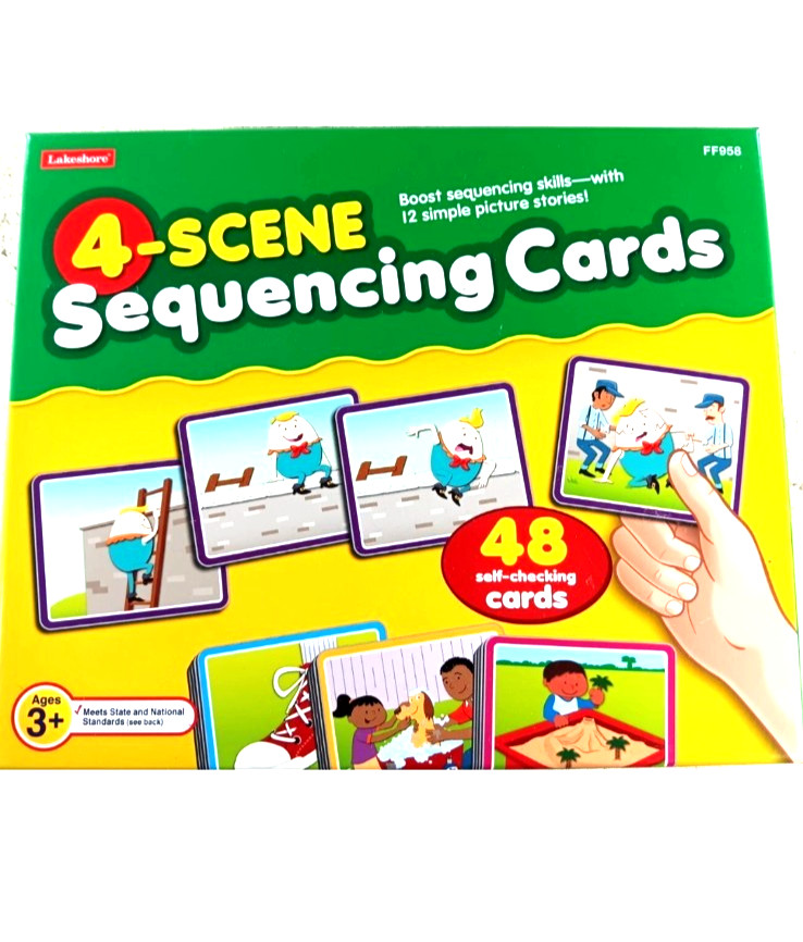 4-Scene Sequencing Cards by Lakeshore Educational Game for Children Ages 3+