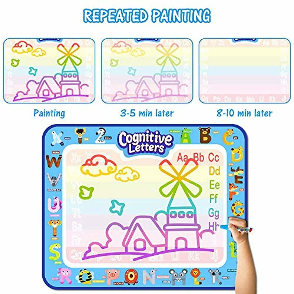 Aqua Magic Tapis de dessin à l’eau Extra large Tapis de dessin éducatif