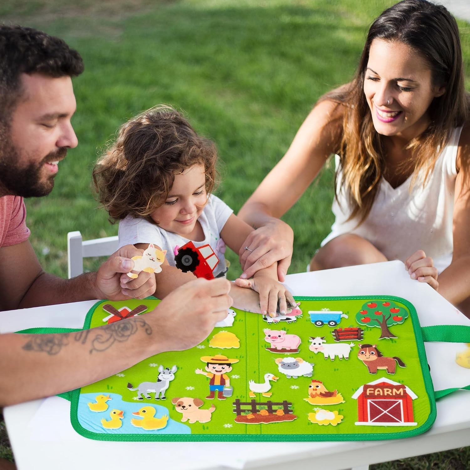 25PCS Farm Animals Travel Felt Board – Portable Educational Storytelling Kit