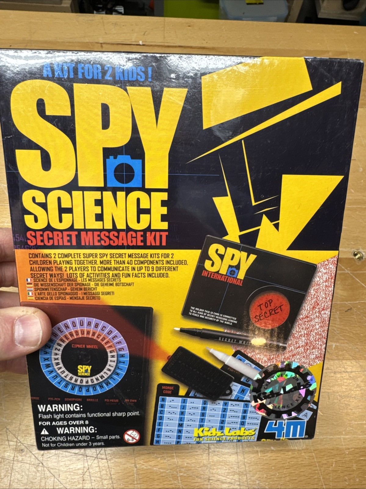 Spy Science Secret Spy Message Kit for 2 children playing together Code Decode