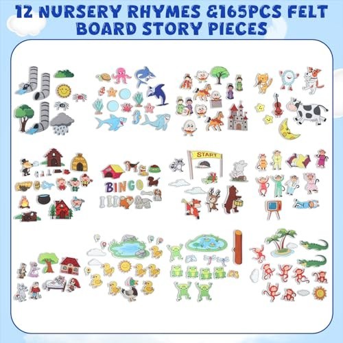 12-Piece Felt Board Story Set – Animal Figures for Preschool & Kindergarten Stor