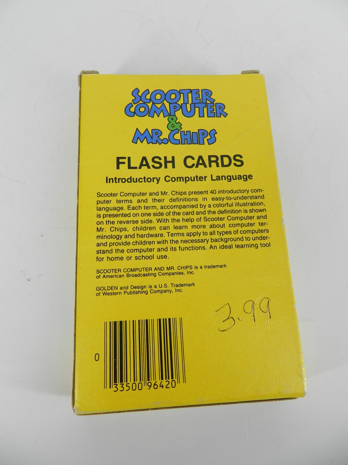 Vintage Scooter Computer and Mr Chips introductory computer language flash cards