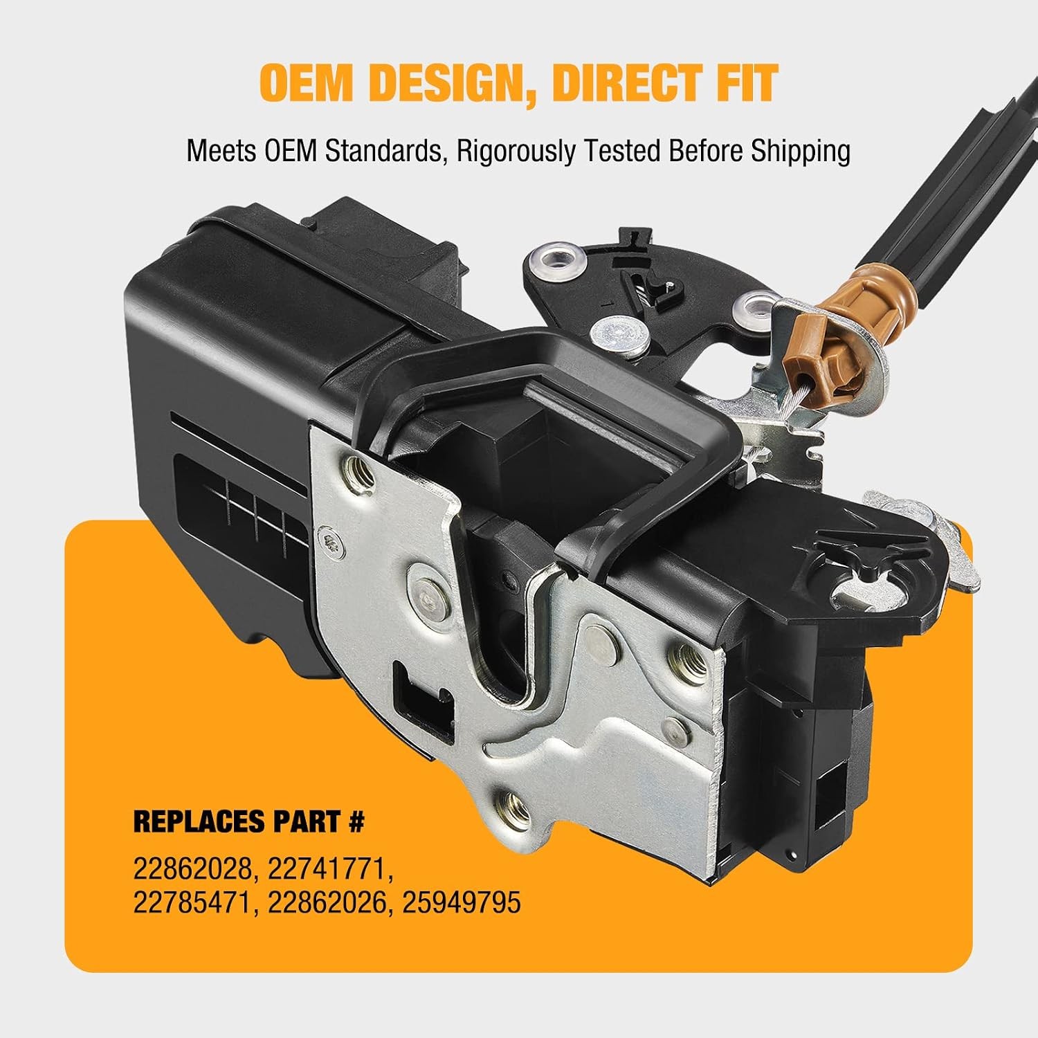 Power Door Lock Latch Actuator with Cable Front Left Driver Side Door 09-13