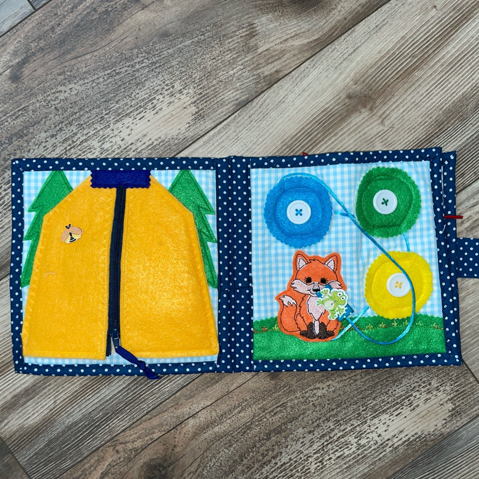 Toddler Busy Book for Activity Board Montessori Educational Animals