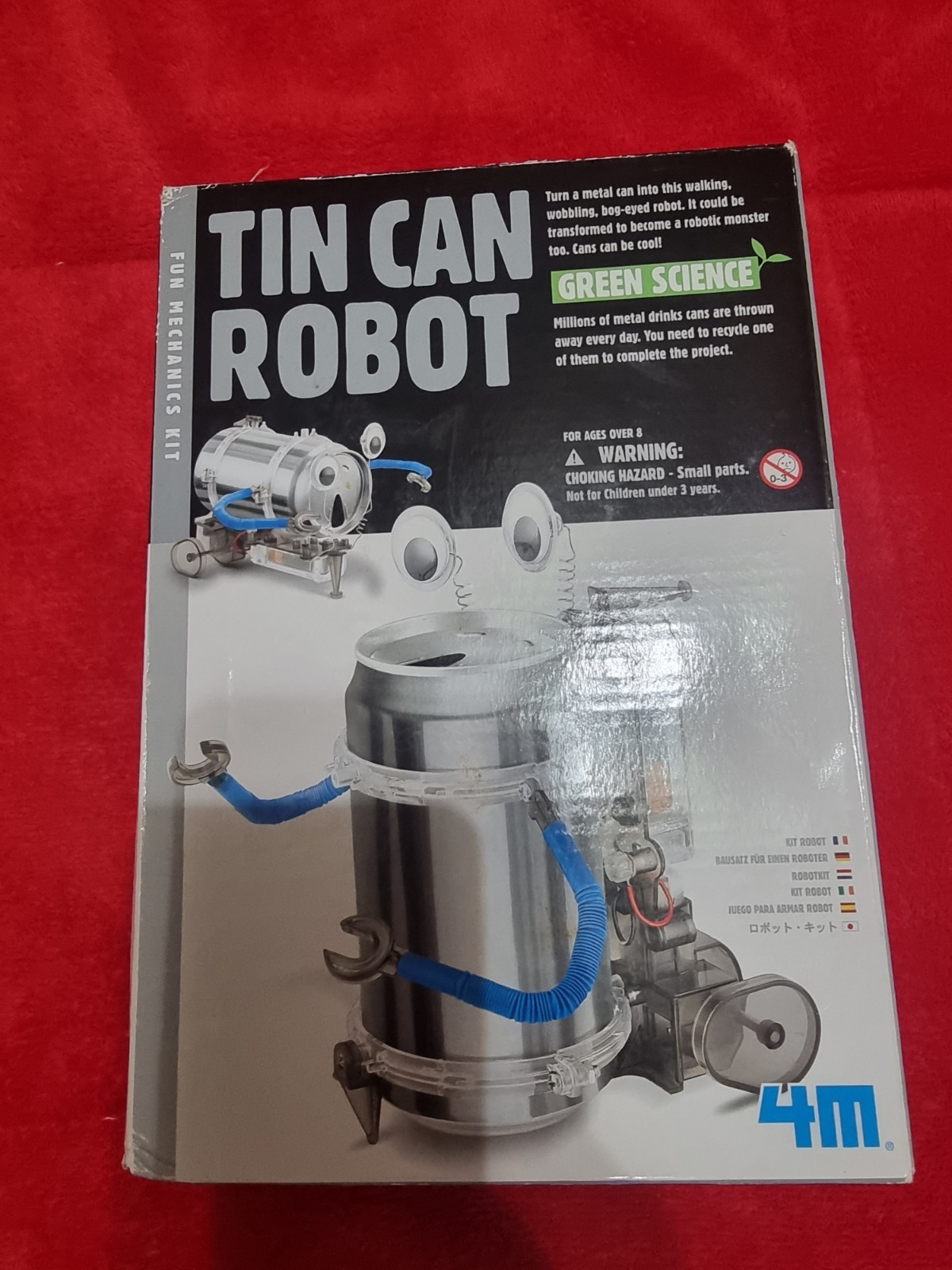 4M Tin Can Robot Fun Mechanics Kit Toysmith Green Science educational toy