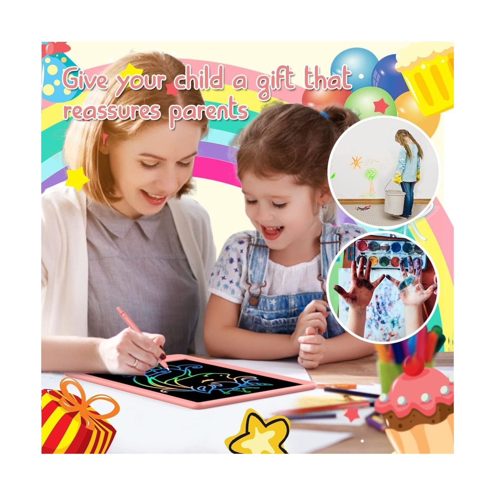 LCD Writing Tablet Doodle Board,10.5 inch Colorful Drawing Pad,Elec… Fast Ship