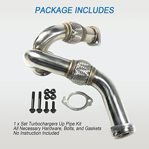 JDMSPEED New Turbocharger Y-Pipe Up Pipe Kit With Gasket Replacement For Ford