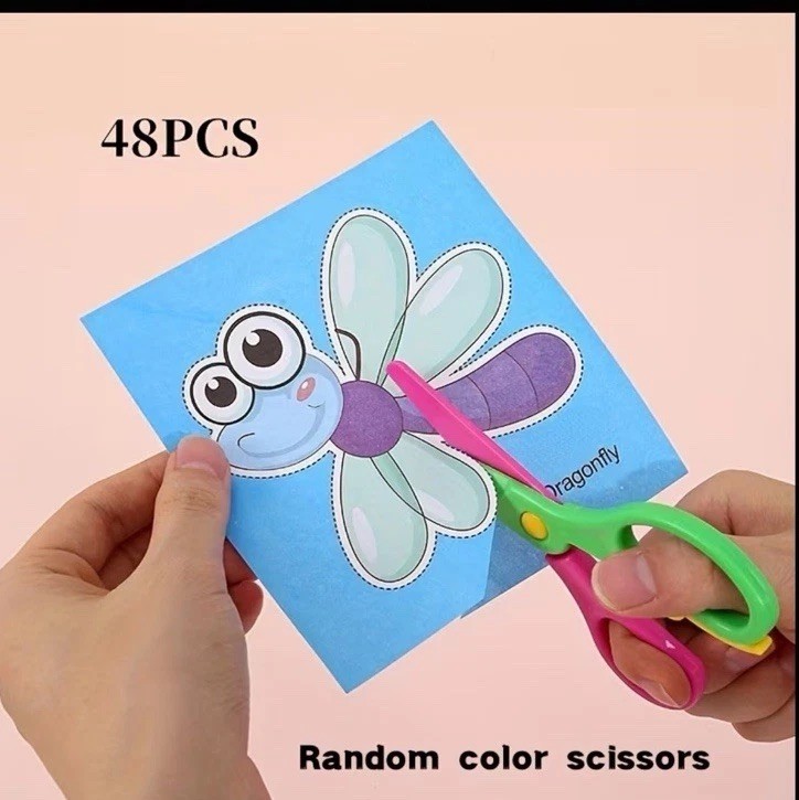 Fun Paper Cutting Set, PaperCutting, Paper Art, Scissor Skills, 48 Pcs