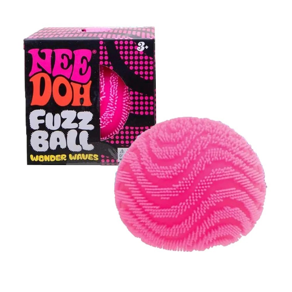 NeeDoh Fuzz Ball Wonder Waves Squishy Stress Ball Nee Doh Fuzzball New Pink