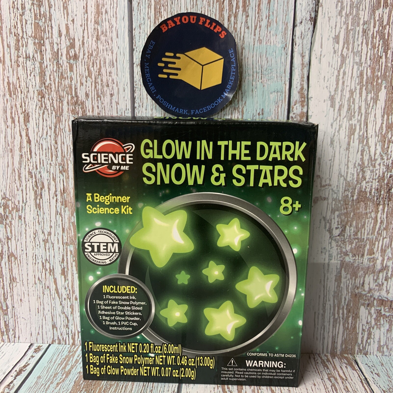 NIB GLOW IN THE DARK GLOW Glow Snow & Stars KID FRIENDLY SCIENCE FUN! Science