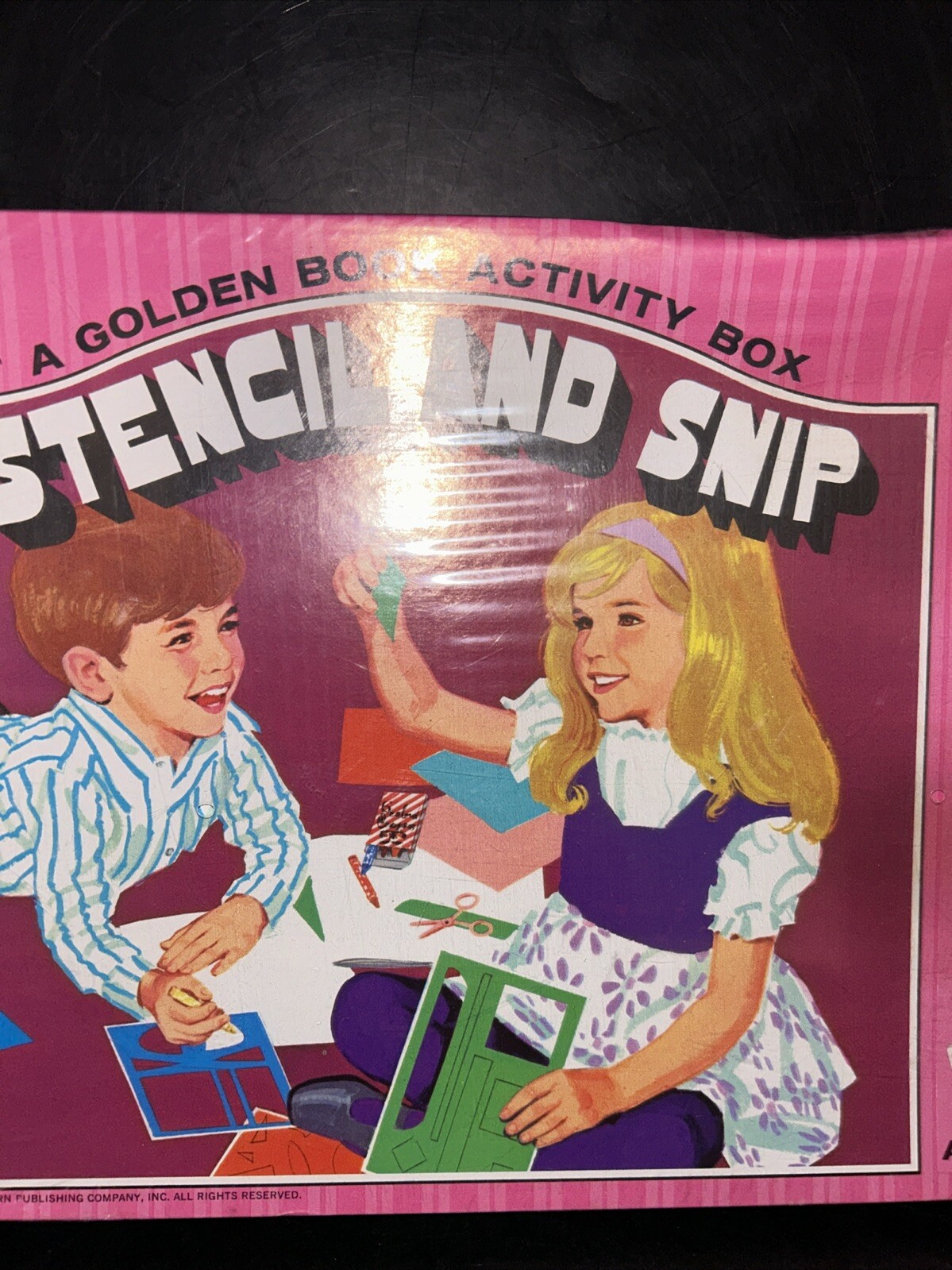 Vintage 1972 A Golden Book Stencil and Snip Activity Box Sealed New