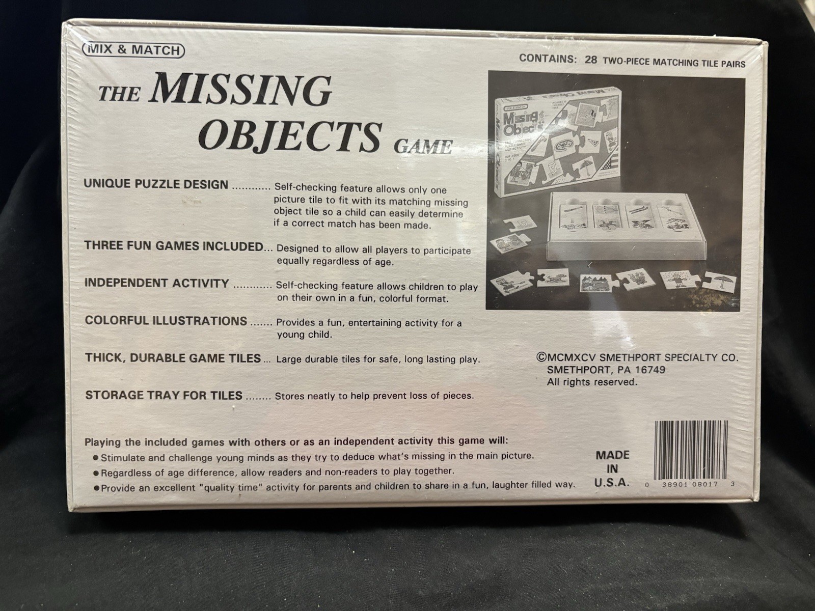 VTG 1995 Mix & Match MISSING OBJECTS Game NEW Sealed Made in USA Fast Shipping!