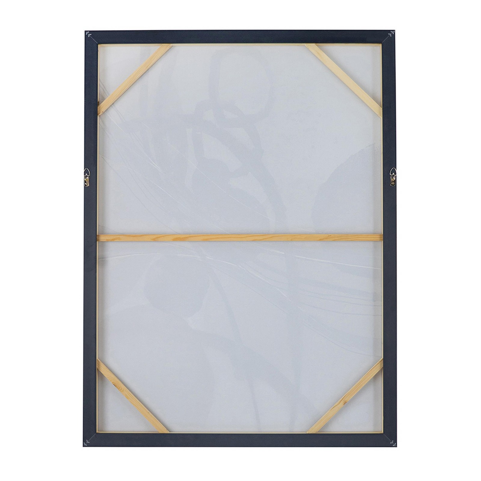 Benjara Bny 35 x 47 Abstract Wall Art Print – Brown/Silver
