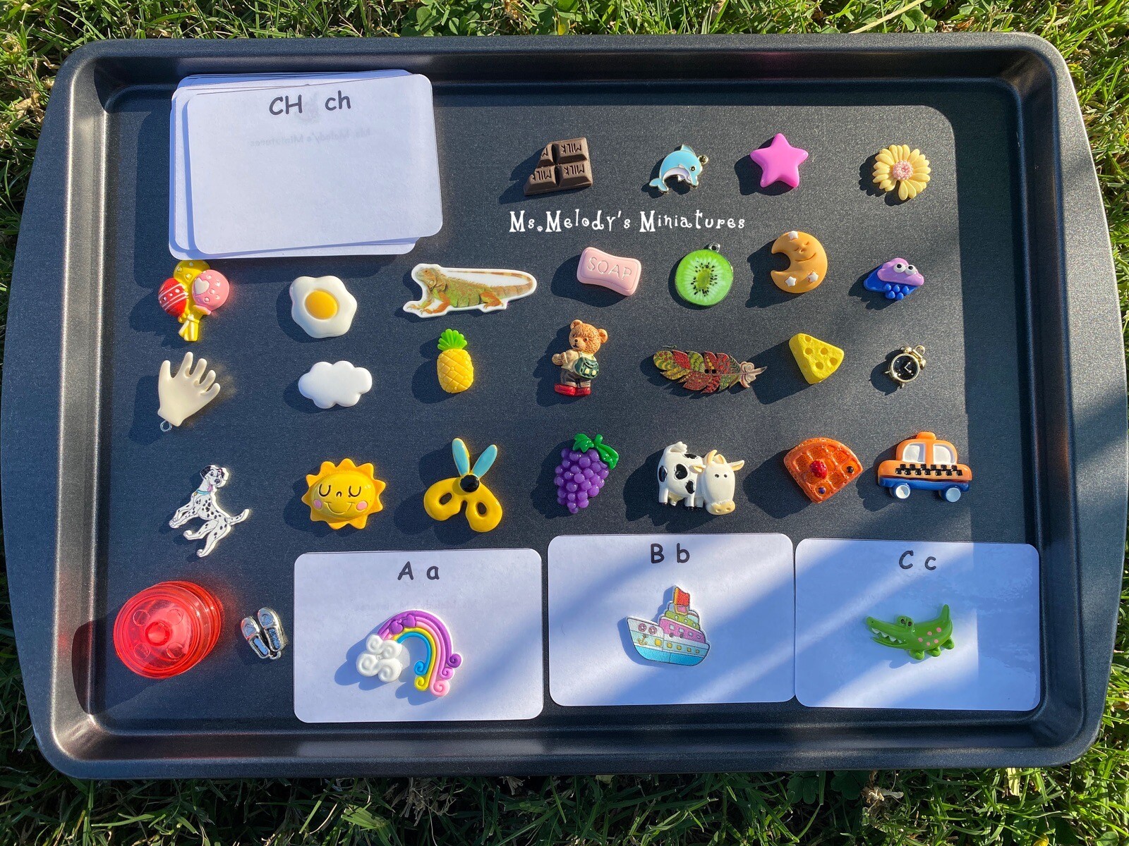 Spanish ABC Mini Objects Beginning Letter Sounds Phonics Montessori Sound Box