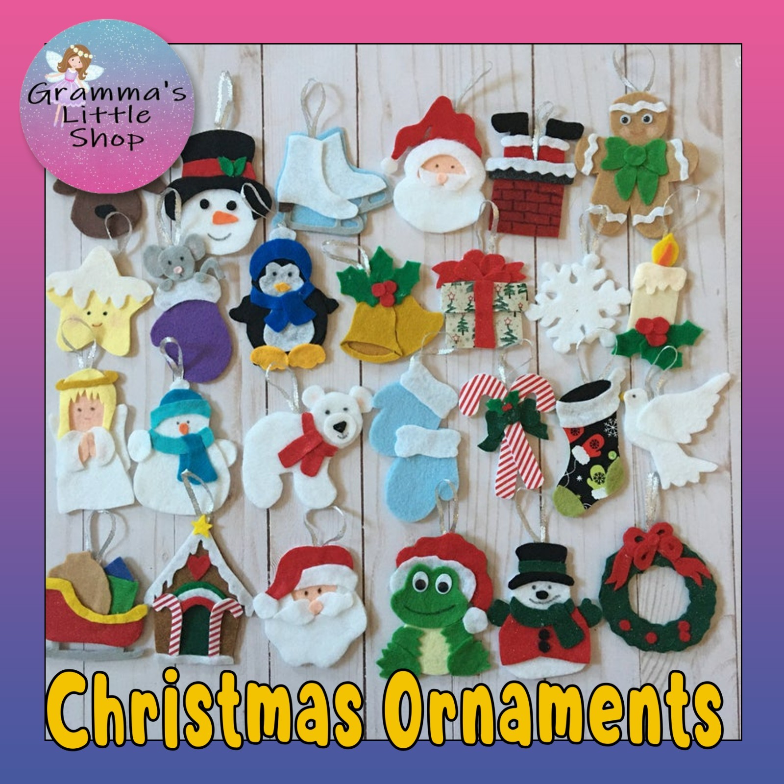 Christmas Ornament Felt Set – Trim the Felt Tree with Whimsy and Wonder