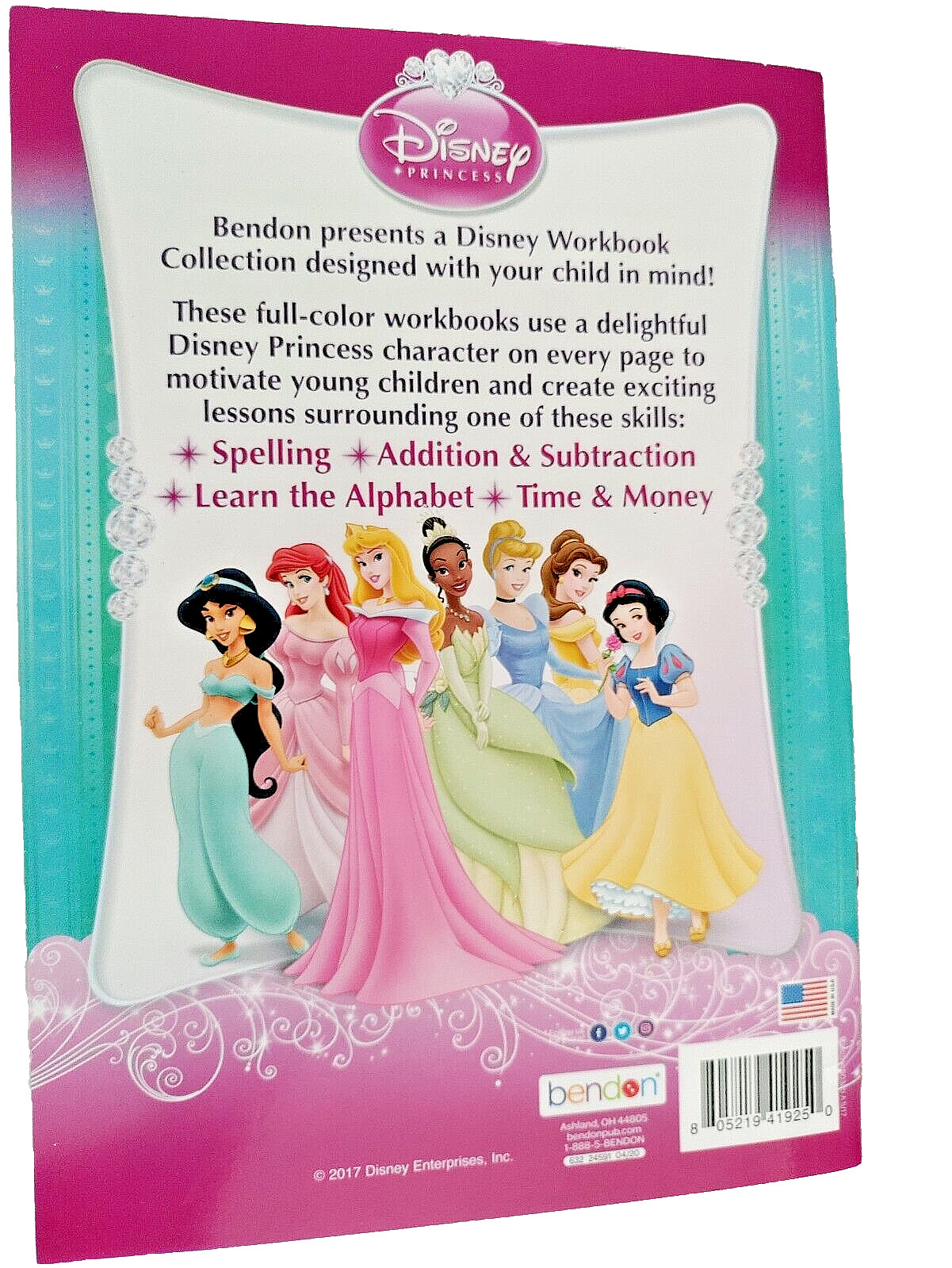Disney Princess Math, Coloring Pages, Crayons & Minnie Colors, Shapes: Set of 4
