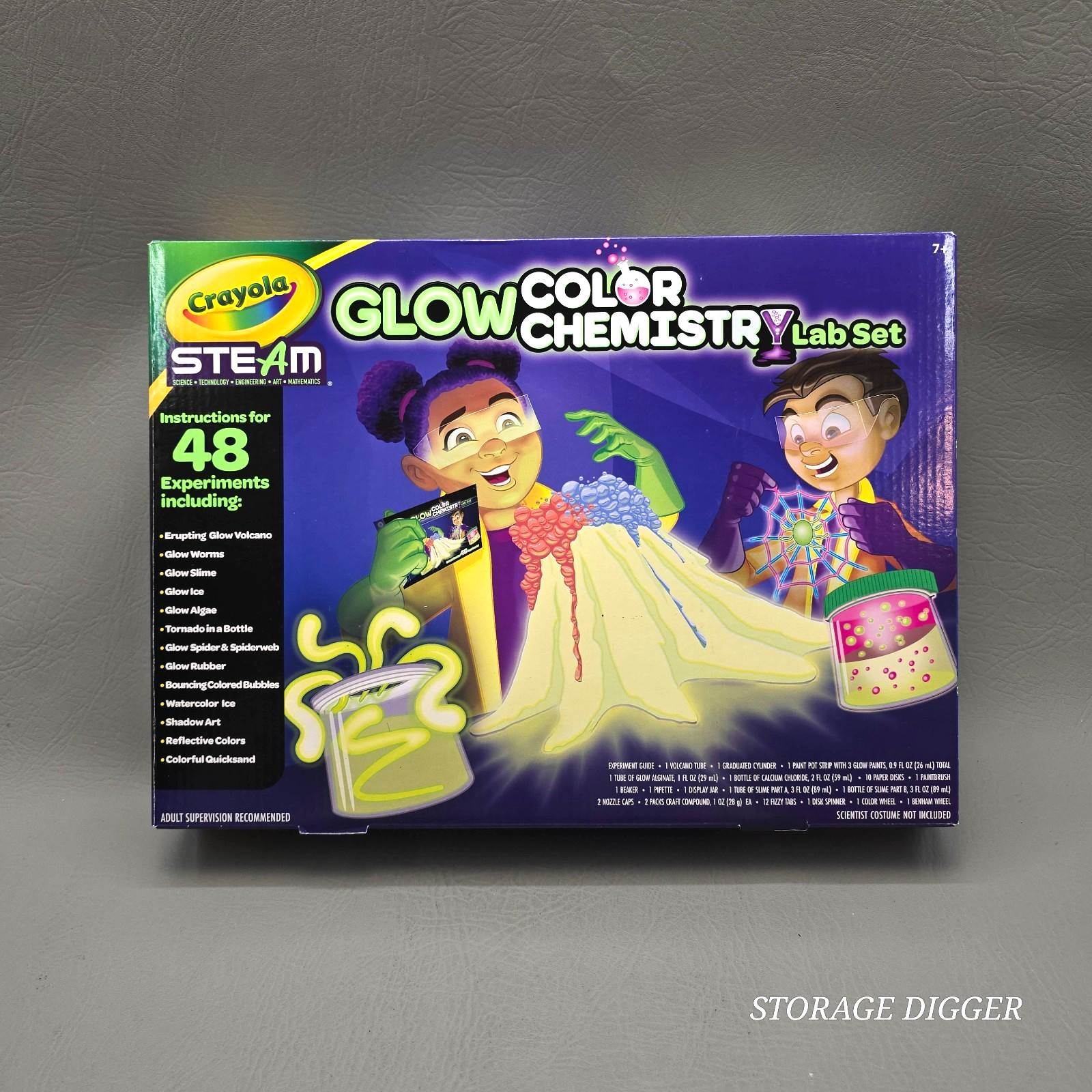 NEW Crayola Glow Color Chemistry Lab Art Set, 48 Experiments, Boxed, Ages 7+