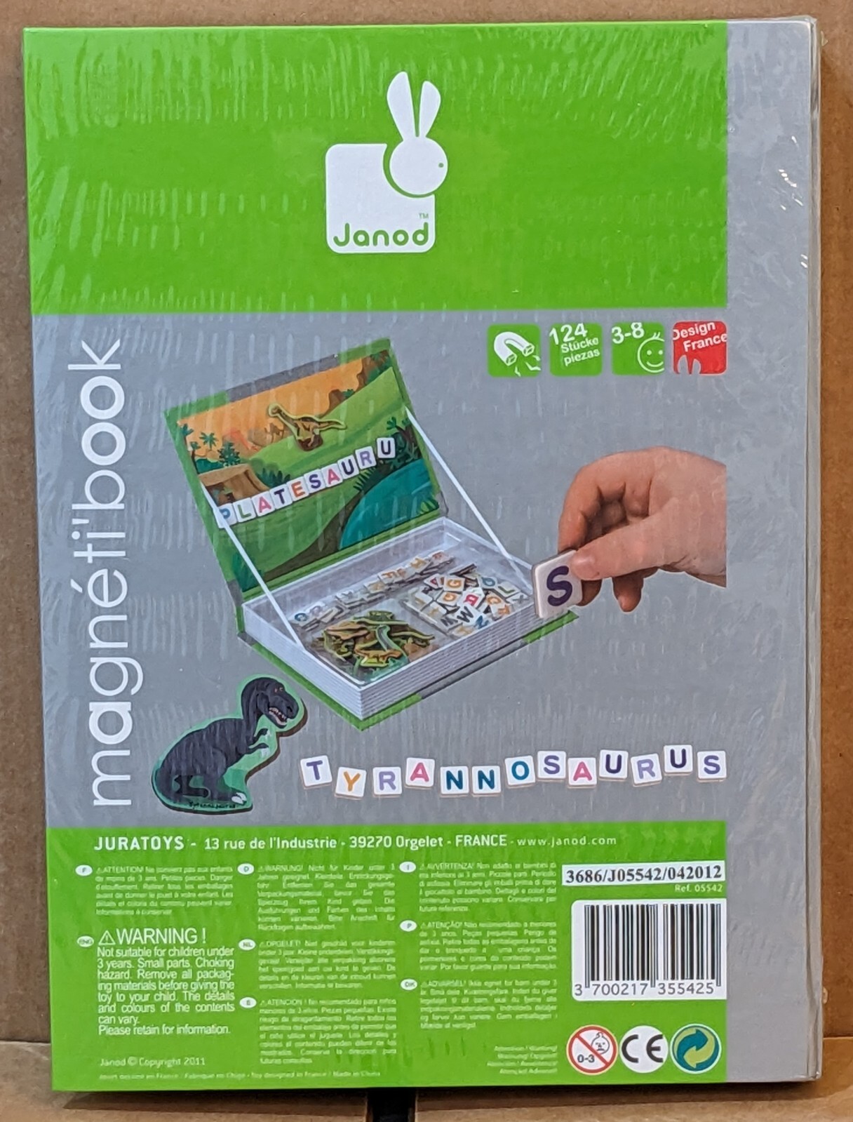 J05542 – Dinosaurs My Magnetibook, by Janod, from Juratoys, For Ages 3 – 8 Years