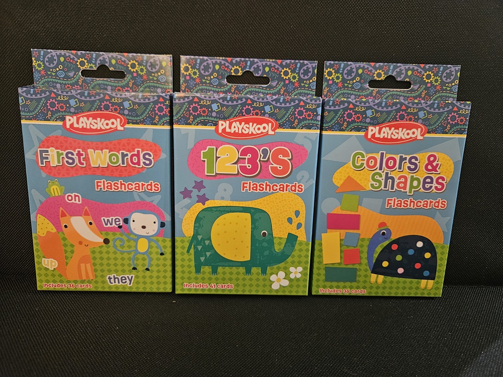 Set of Playskool 123’s First Words Colors/Shapes Flashcards Educational Learning