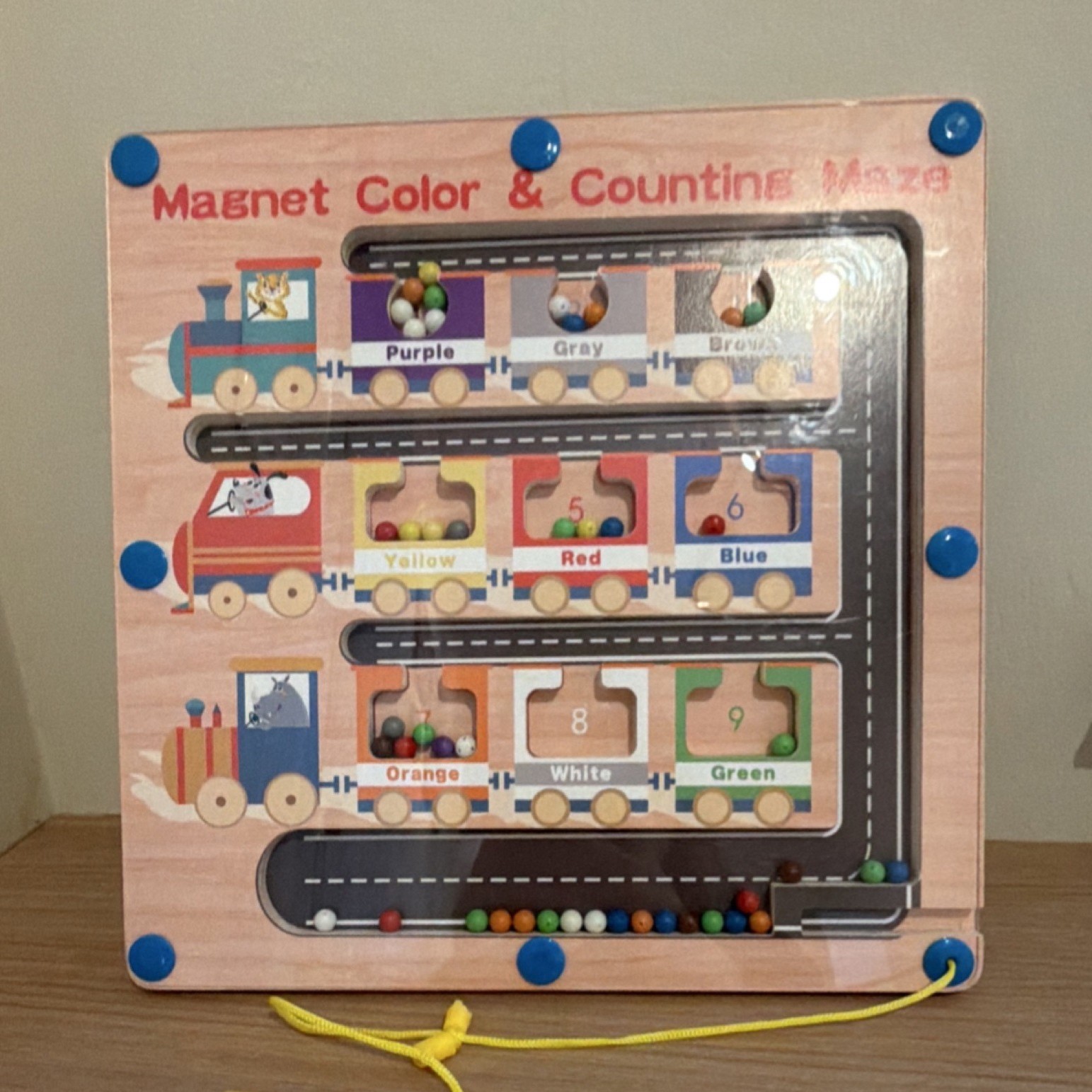 Magnet Color Counting Maze Educational Toy Train Theme Multicolor Math