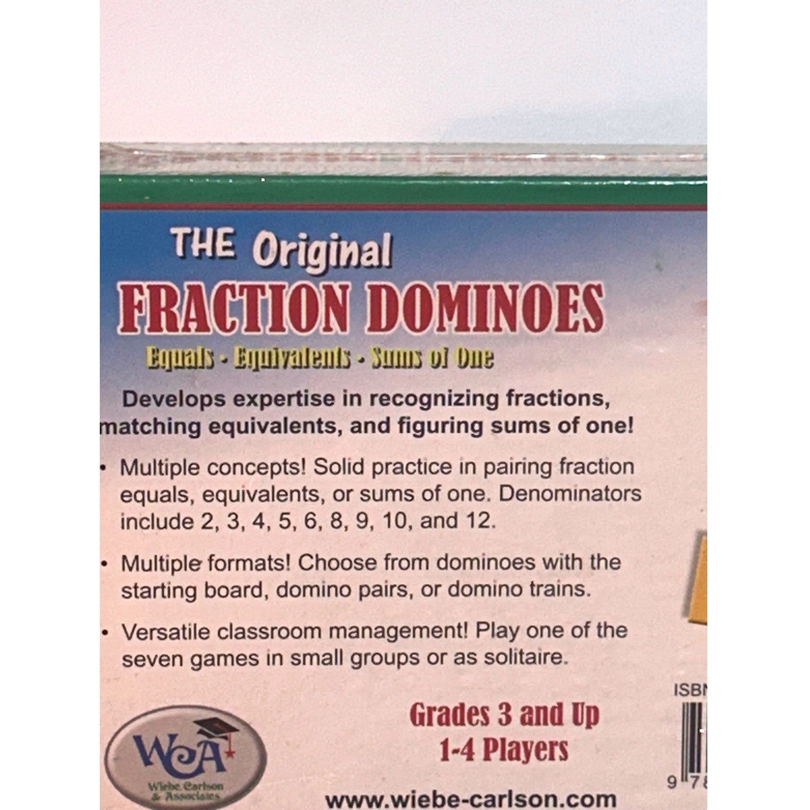 2 Math WCA Learning Games Where’s Wilma Graphing Original Fraction Dominoes New