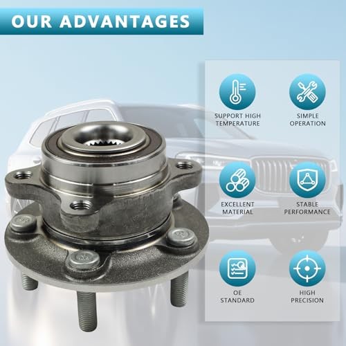 512498 Front Wheel Bearing Hub Assembly Fit for 2013-2020 Ford Fusion, 2013-2016