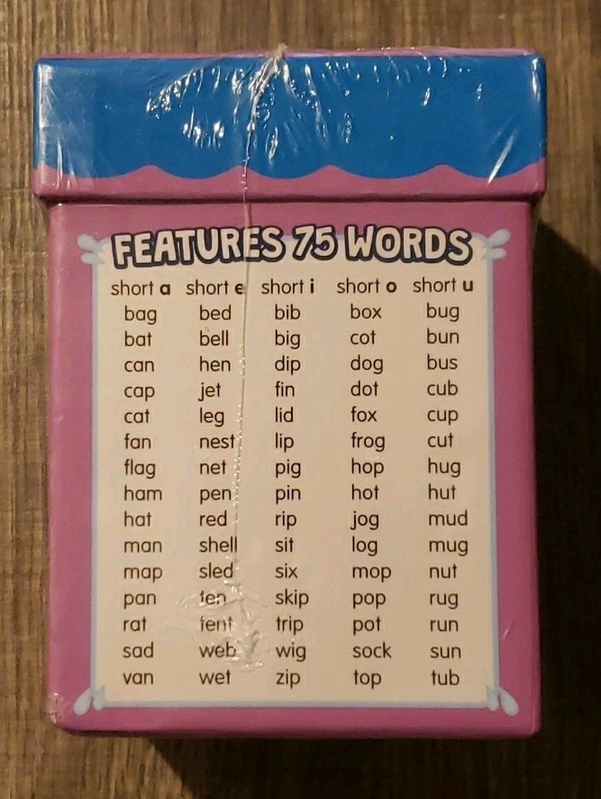 Lakeshore Splash Jr MIDDLE SOUNDS Cards Reading Game Ages 4+ New