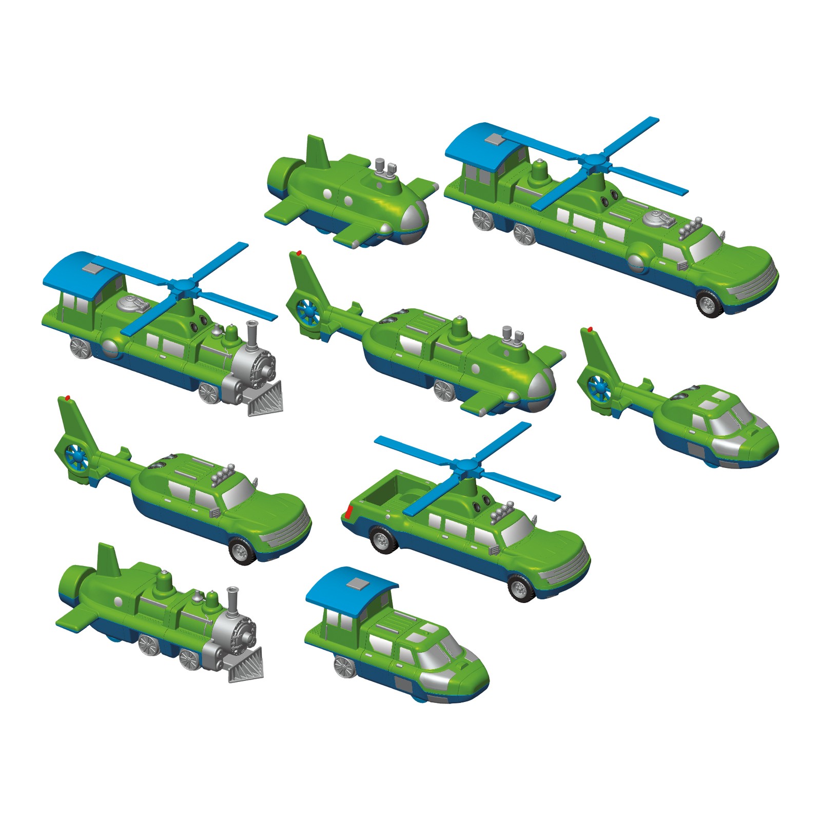 New – Popular Playthings Magnetic Mix or Match Vehicles: Set #2 – Ages 3+